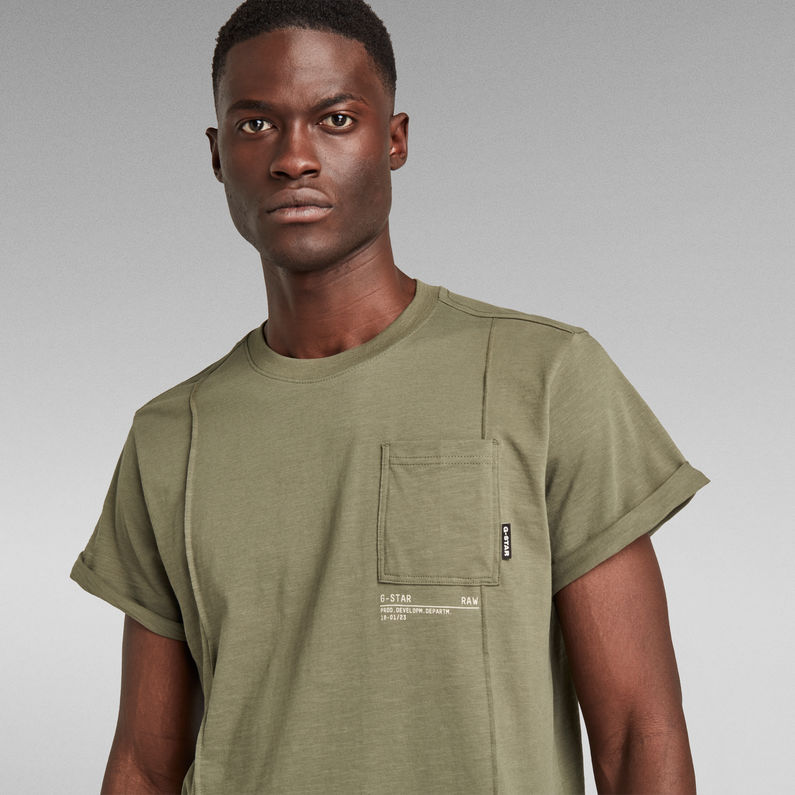 G-Star RAW® T-shirt Lash Pocket Back Graphic Vert