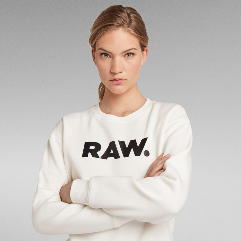 G-Star RAW® Premium Core Raw. Col Ras Du Cou Blanc