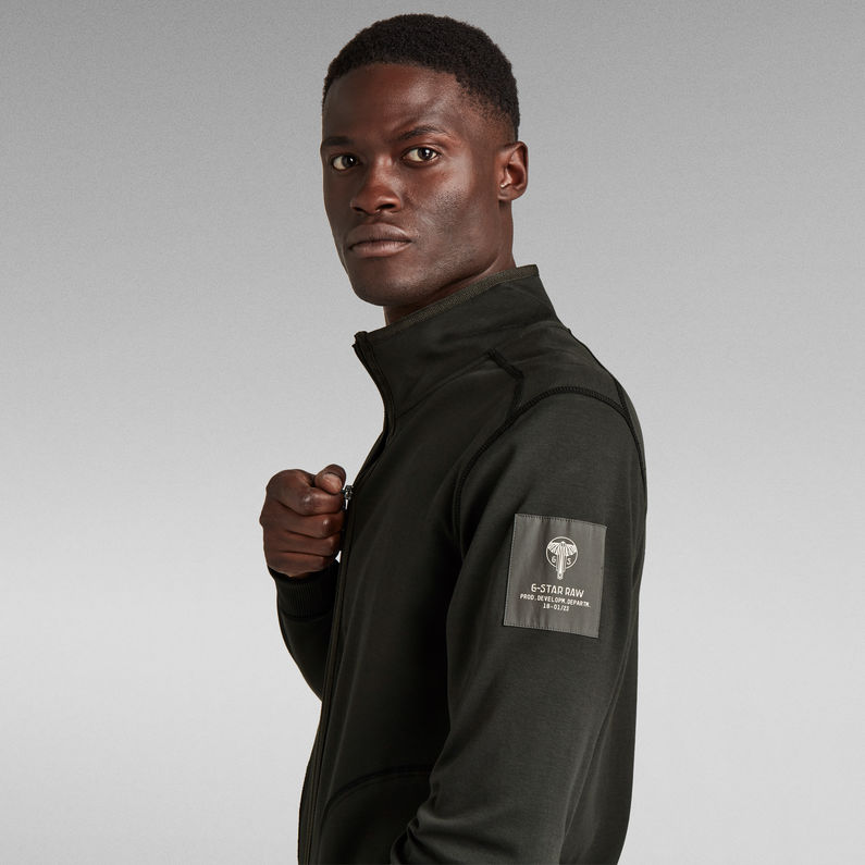 G-Star RAW® Sleeve Badge Zip Tweeter Grey