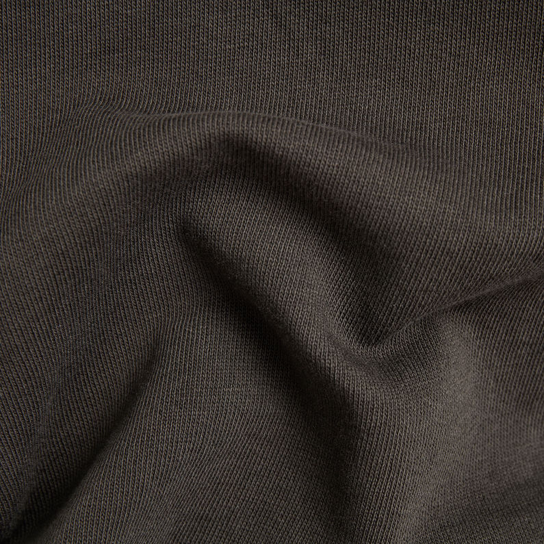 G-Star RAW® Stripe RAW Print Cropped Hoodie Grey