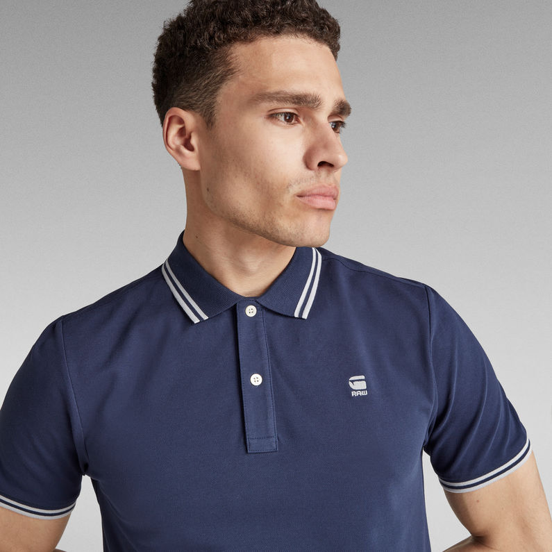 G-STAR® Dunda Slim Stripe Polo Medium blue
