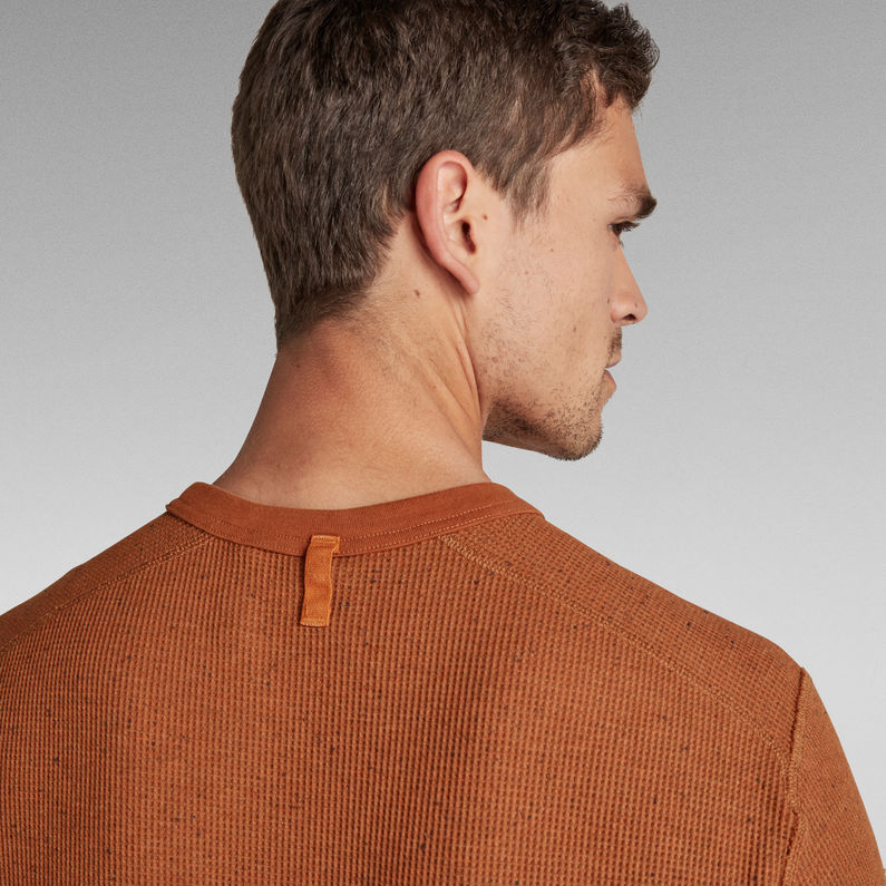 G-Star RAW® T-shirt Heather Waffle Raw Construction Orange