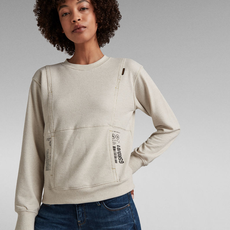 G-Star RAW® Sweat Graphic Pocket Beige