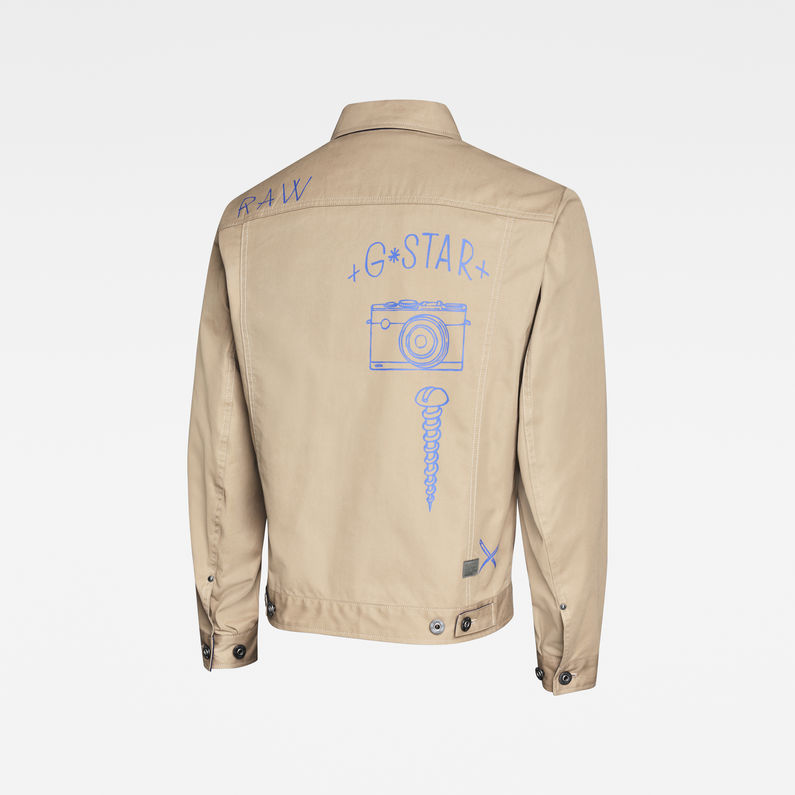 G-STAR® Chaqueta E Trucker Beige detail shot