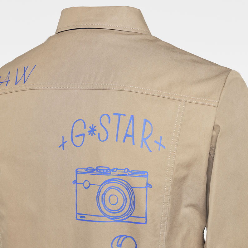 G-STAR® Chaqueta E Trucker Beige fabric shot