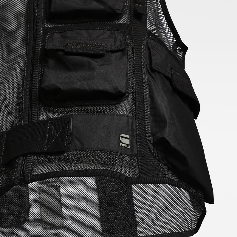G-Star RAW® Veste E Utility Mesh Noir fabric shot