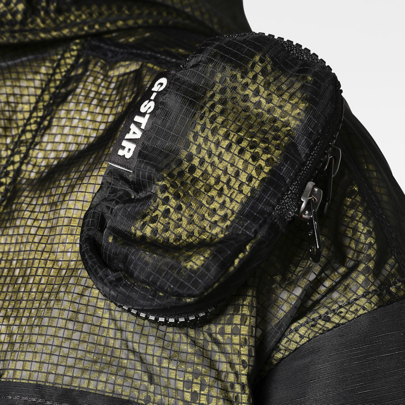 G-STAR® E Hooded Windbreaker Black fabric shot