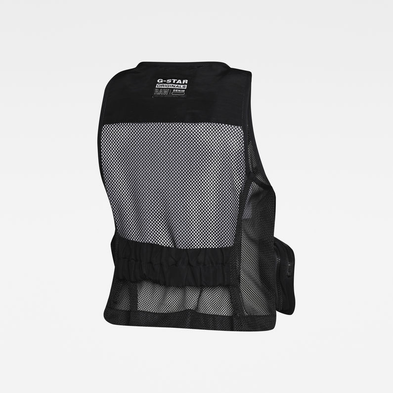 G-STAR® E Mosquito Multi Pocket Vest Black detail shot