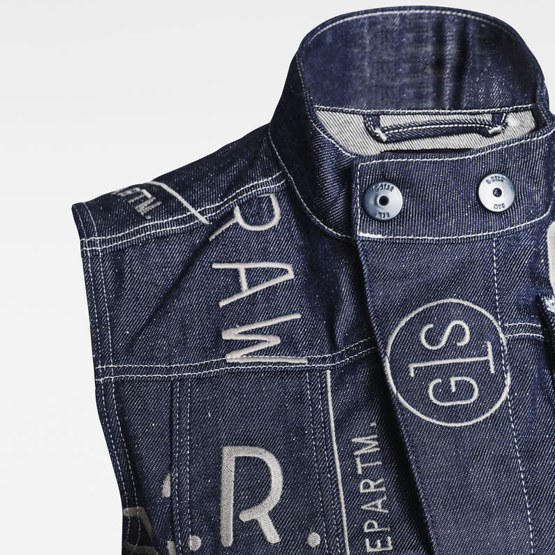 G-Star RAW® Veste sans manches E Utility Bleu foncé fabric shot
