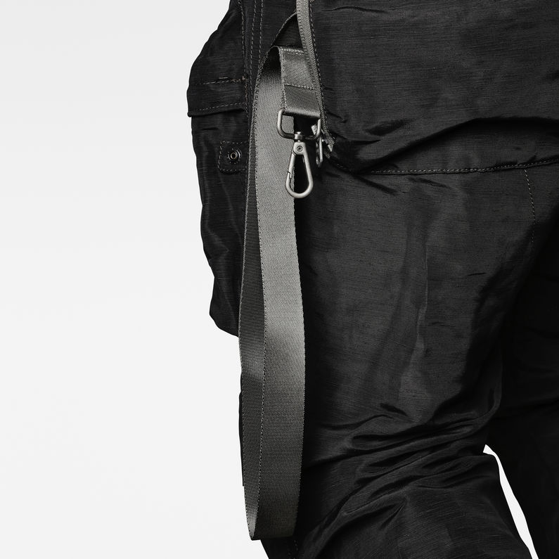G-Star RAW® Pantalon E Relaxed Tapered Cargo Noir fabric shot
