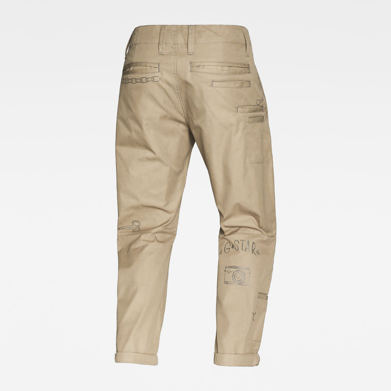 G-Star RAW® E Artwork Straight Tapered Chino Beige detail shot