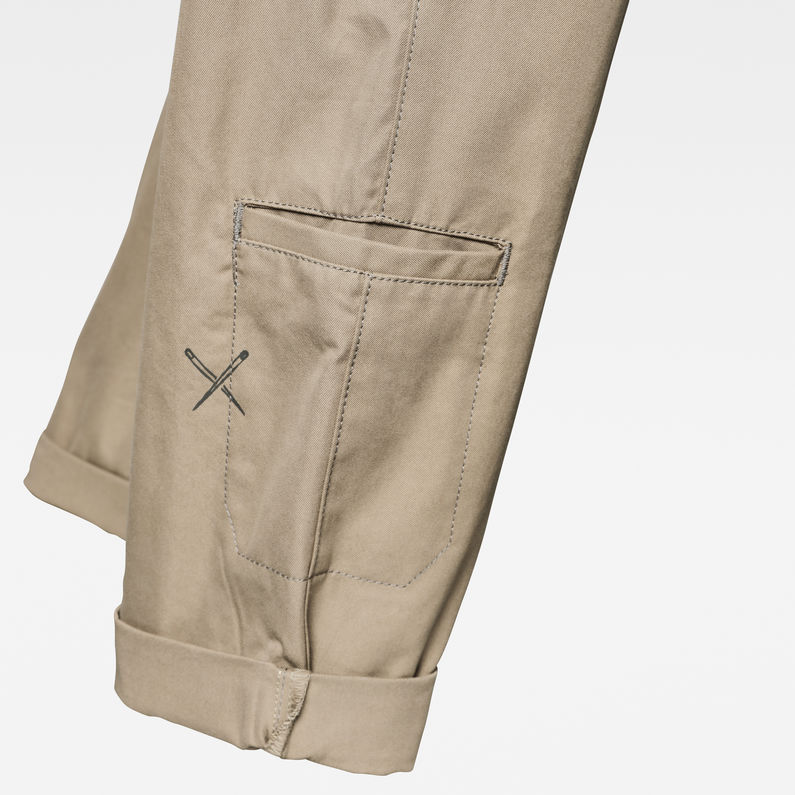 G-Star RAW® E Artwork Straight Tapered Chino Beige fabric shot