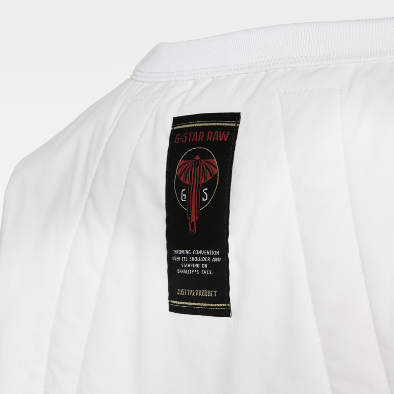 G-STAR® E woven crewneck Blanc fabric shot