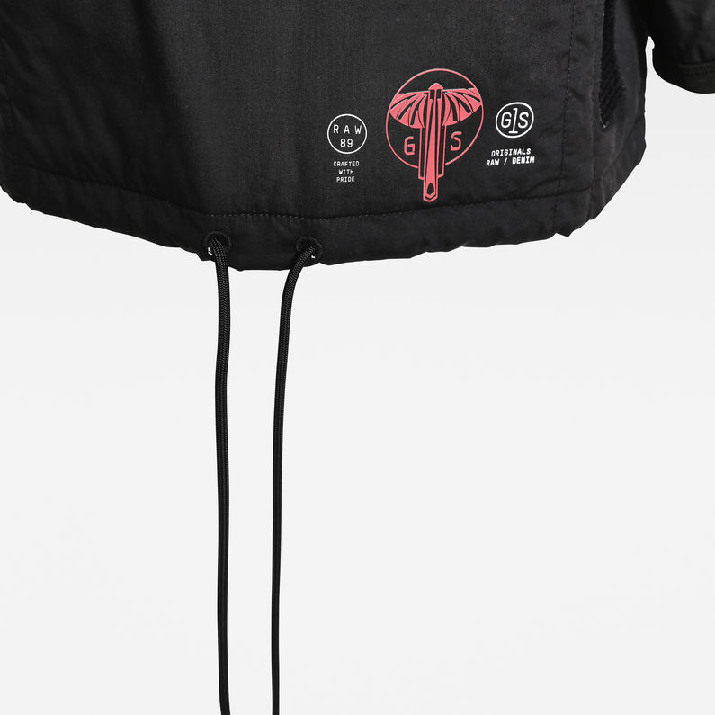 G-STAR® E woven crewneck Black fabric shot