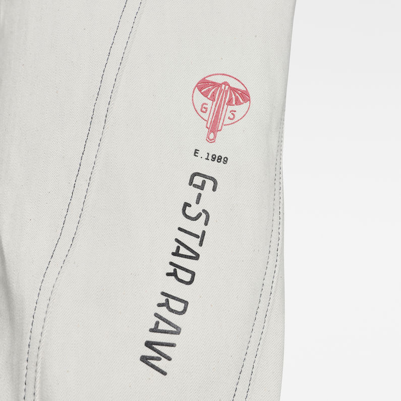 G-STAR® E Trainer Hose Cuffed 3D Beige fabric shot