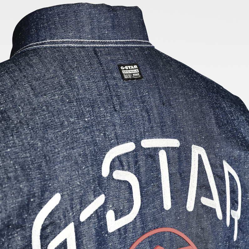 G-STAR® E Coach Jacket Dark blue fabric shot