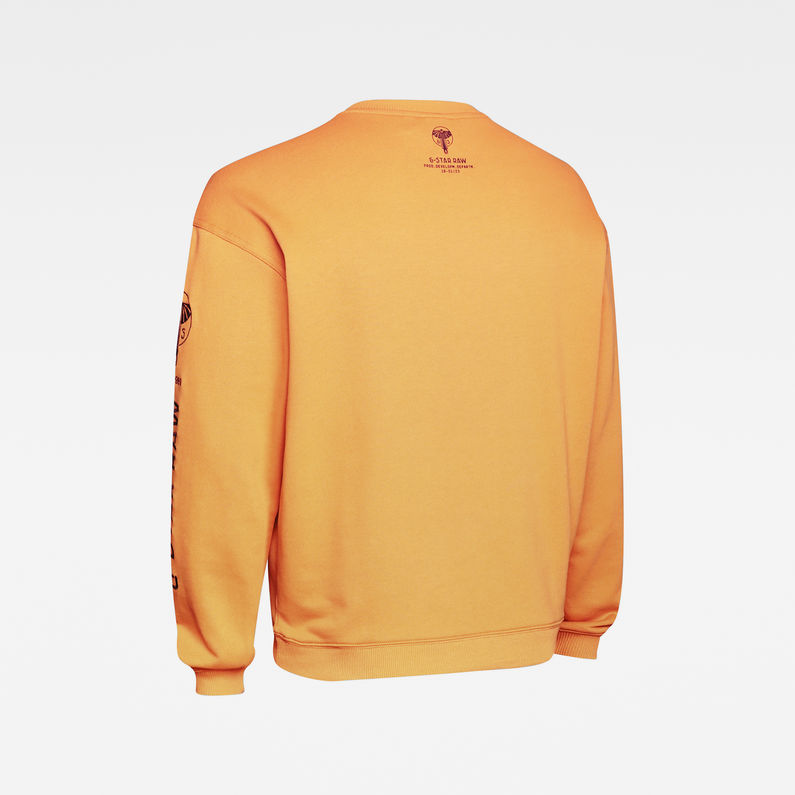 G-Star RAW® Sleeve Graphic Sweater Orange detail shot
