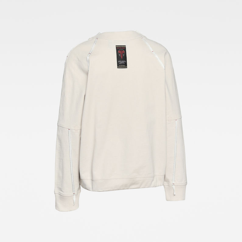 G-Star RAW® Raglan Crewneck Tape Detail Sweater Beige detail shot