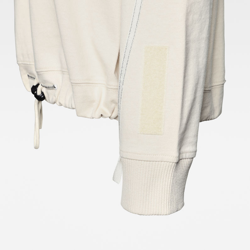 G-STAR® Sweat Raglan Crewneck Tape Detail Beige fabric shot