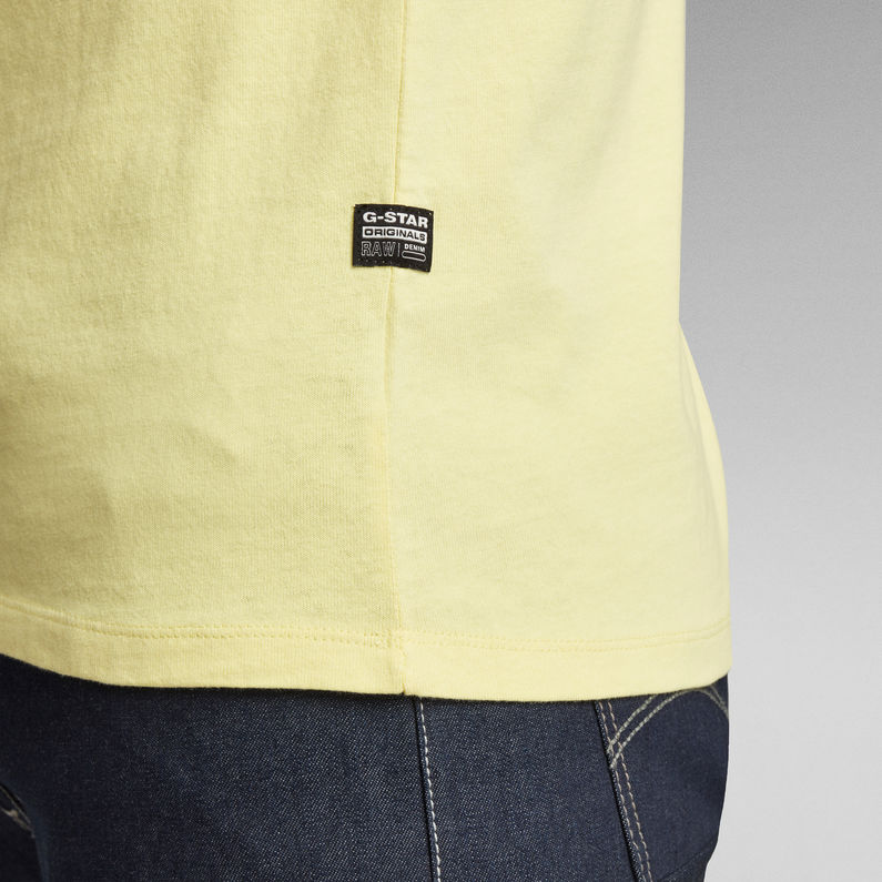 G-STAR® T-Shirt Badge Logo + Gelb