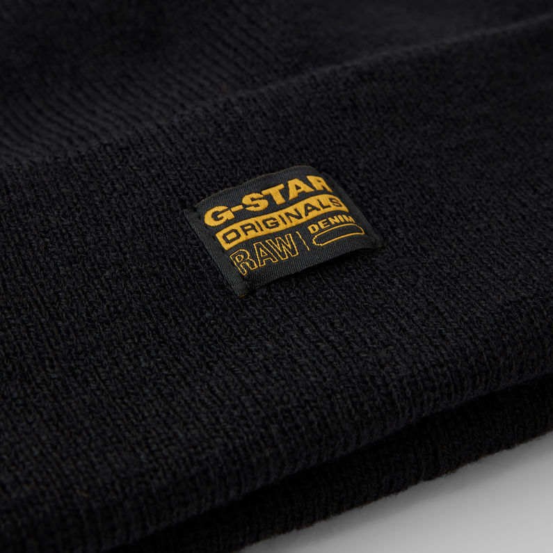 G-Star RAW® Effo Long Beanie Black detail shot buckle