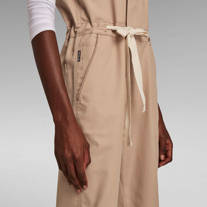 G-Star RAW® Short Sleeve Workwear Jumpsuit Beige