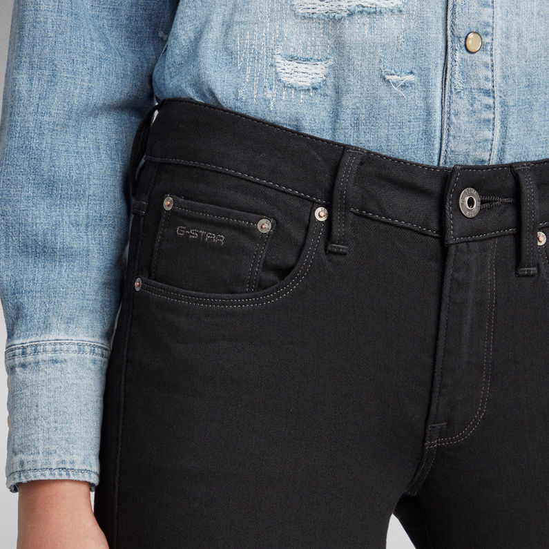 G-Star RAW® 3301 Mid Skinny Jeans Schwarz