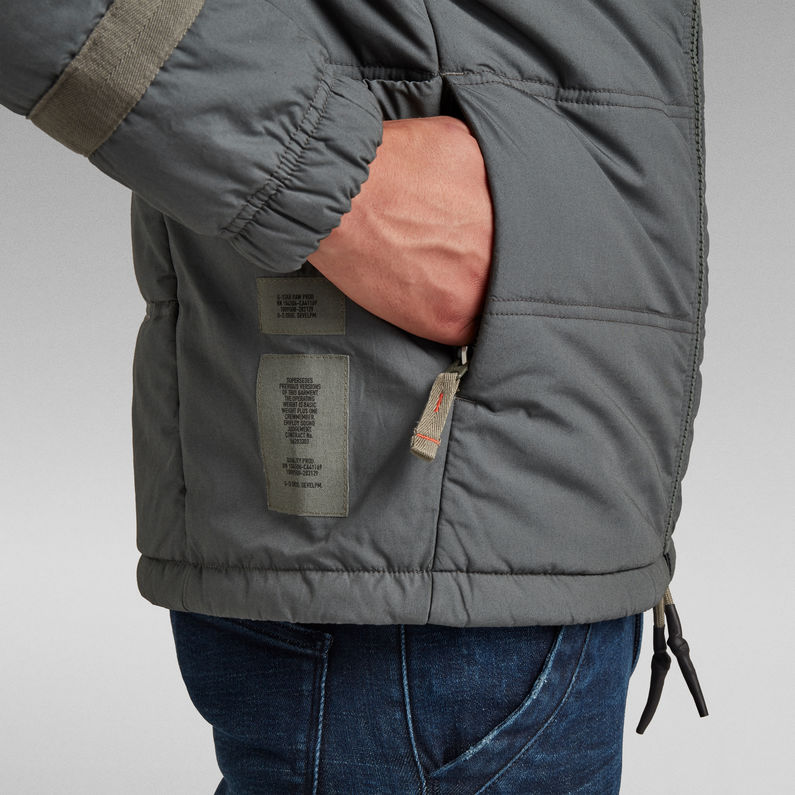 G-STAR® Attac Tape Quilted Padded Jacke Grau