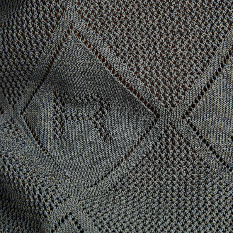 G-Star RAW® Pointelle Knitted Poloshirt Grau