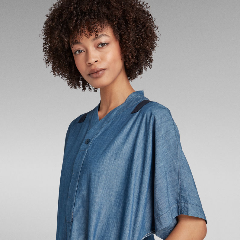 G-STAR® Robe Baseball Scoop Hem Bleu foncé