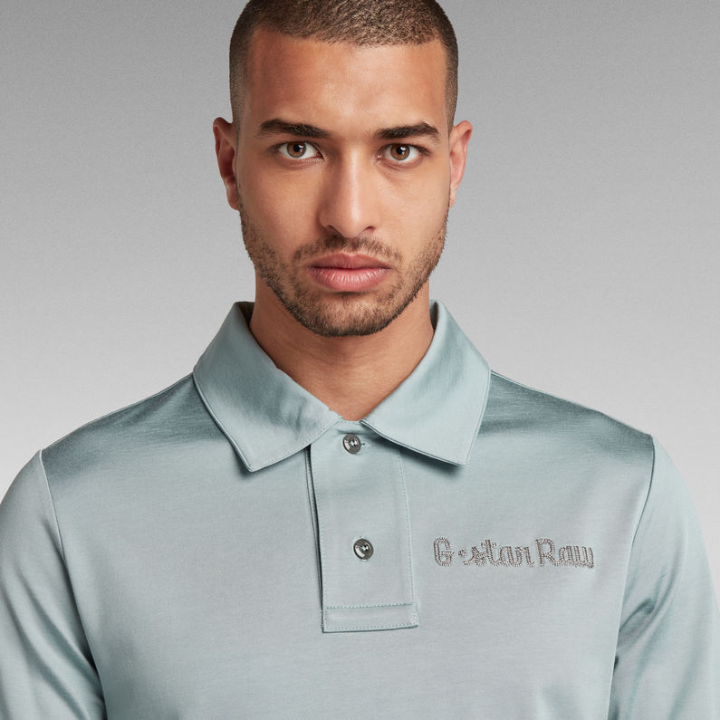G-Star RAW® Polo Embro Logo Bleu clair