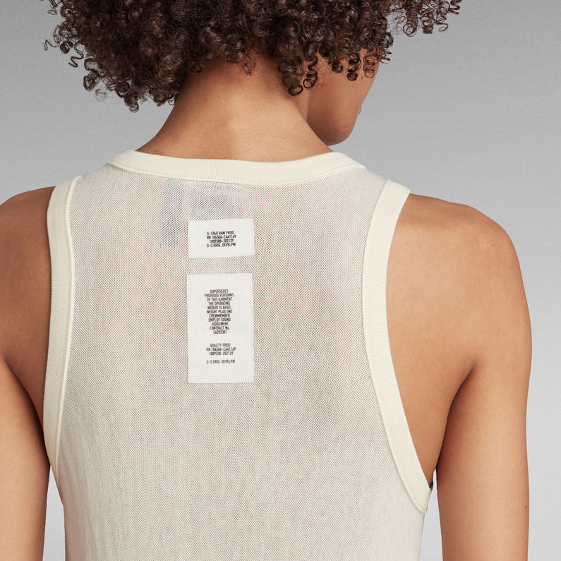 G-Star RAW® Fine Mesh Tank Top White