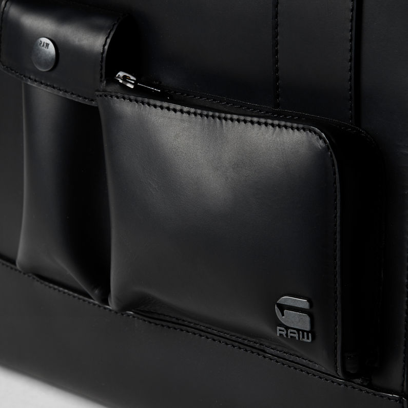 G-STAR® Leather Shopper Black inside view