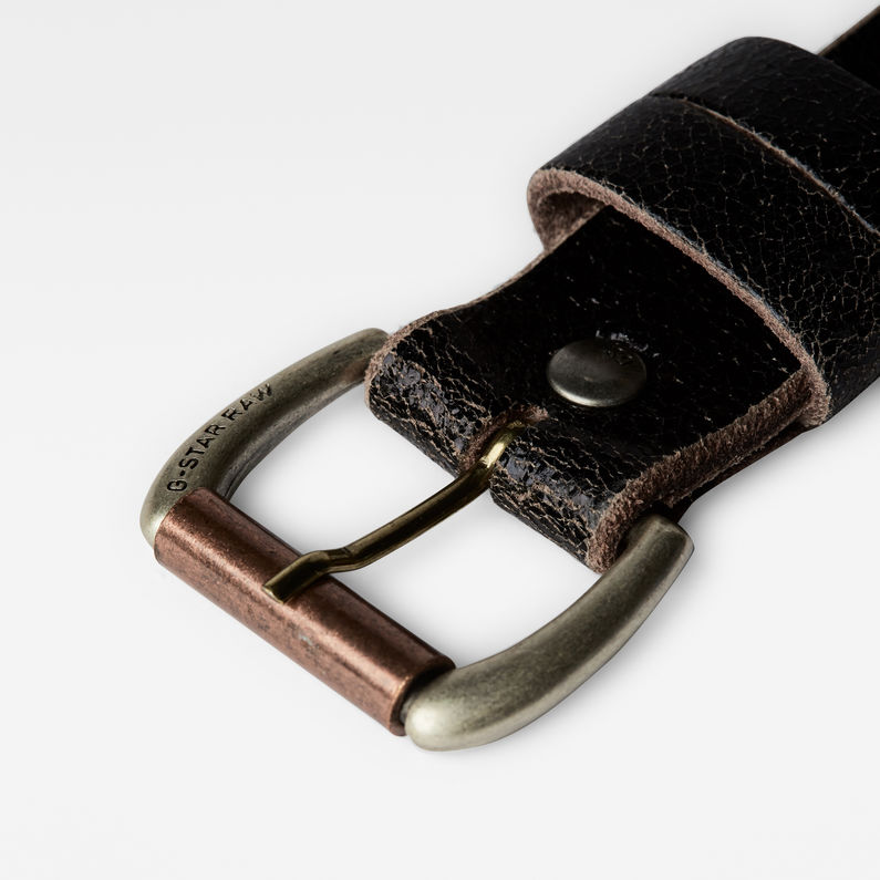 G-STAR® Riem Raw Edge Zwart detail shot buckle