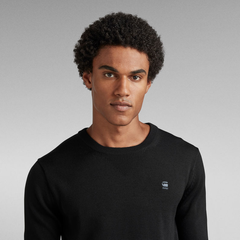 G-Star RAW® Premium Basic Knitted Sweater Schwarz