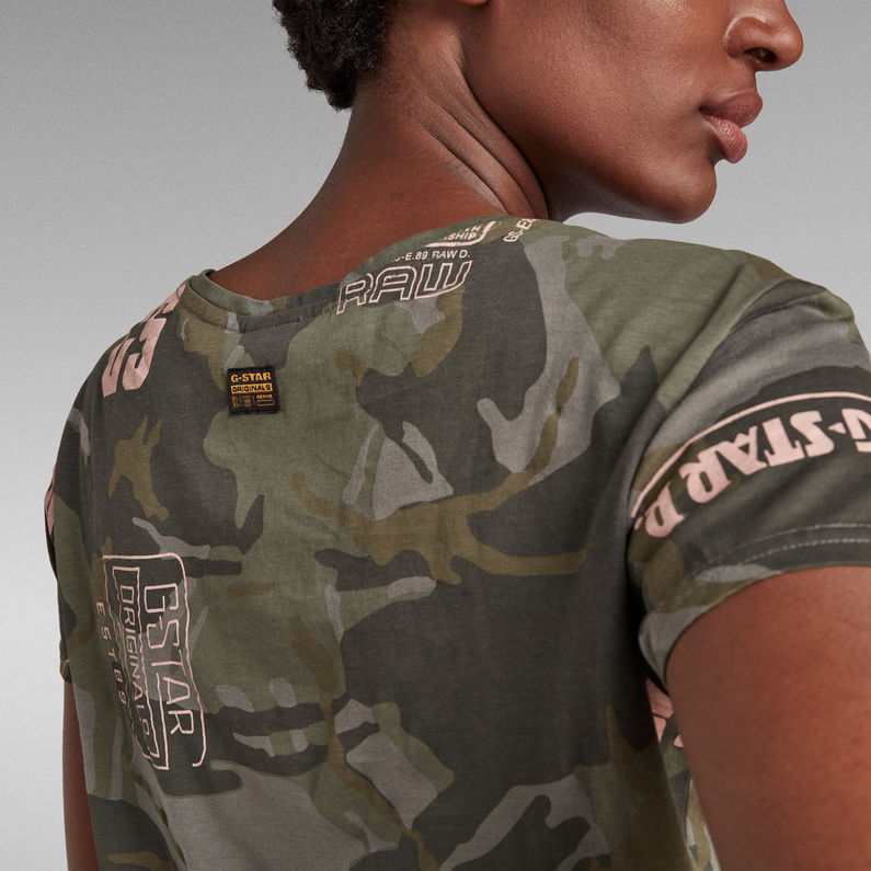 G-STAR® Camo Type Print V-Neck T-Shirt Mehrfarbig