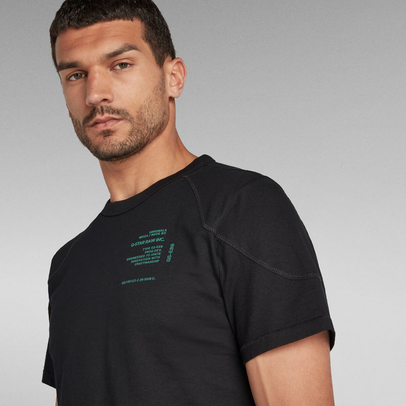 G-Star RAW® T-shirt Shoulder Panel R Noir