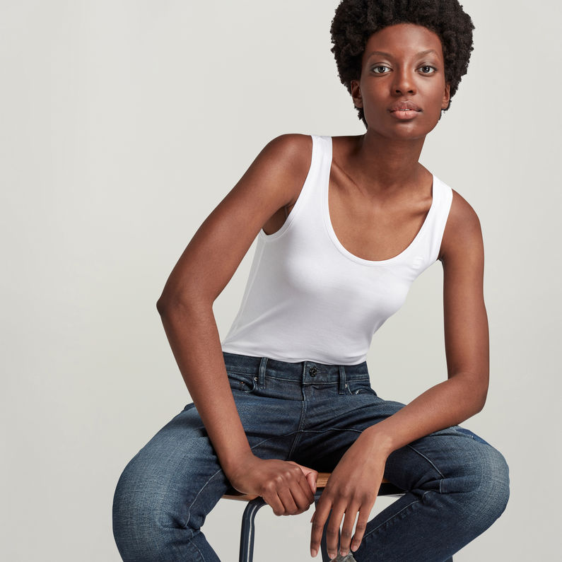 G-Star RAW® Basic Round Neck Tank Top White