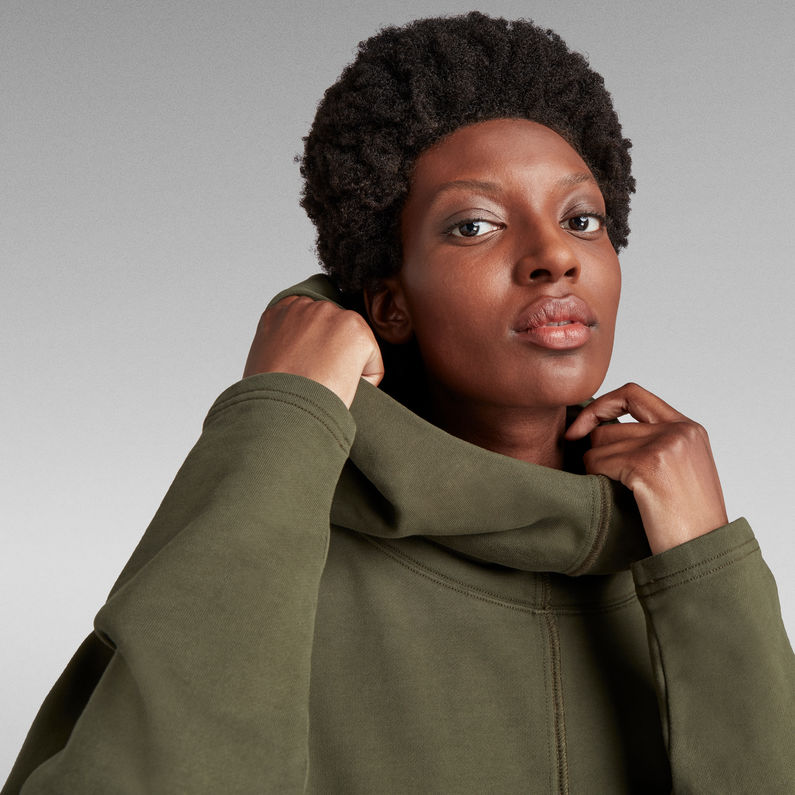 G-STAR® Long Hoodie Sweat Kleid Grün