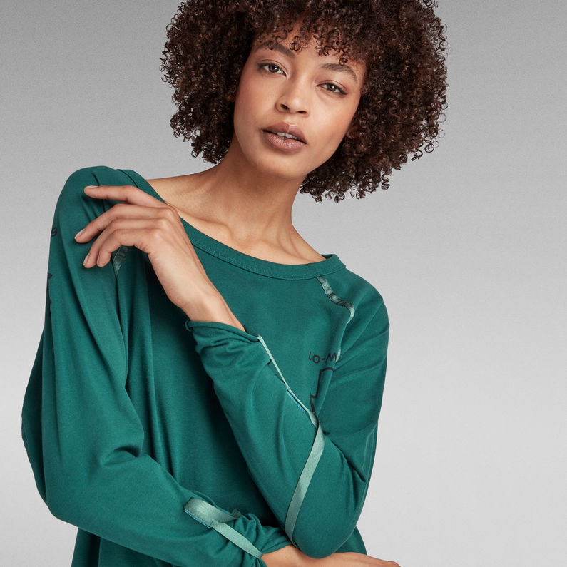 G-Star RAW® Raglan Back Snaps Dress Green