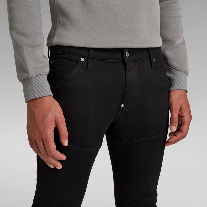 5620 3D Zip Knee Skinny Jeans | Black | G-STAR® US