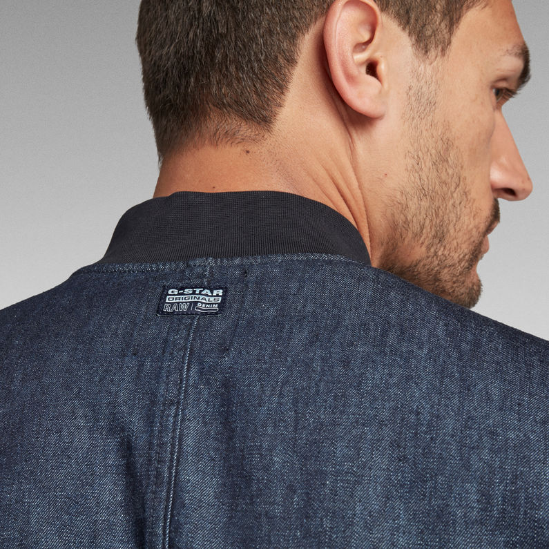 Regular Shirt Bomber Collar | Dark blue | G-Star RAW® US