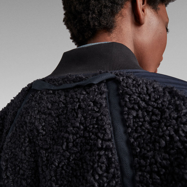 G-STAR® Teddy Bomber Zip Through Sweatshirt Dunkelblau