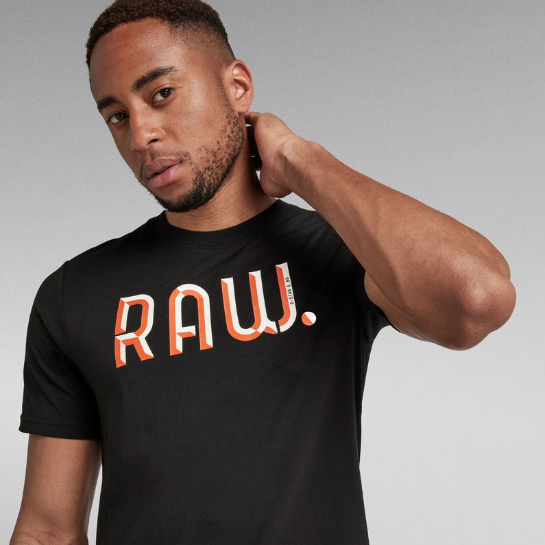 G-Star RAW® 3D RAW. T-shirt Slim Noir