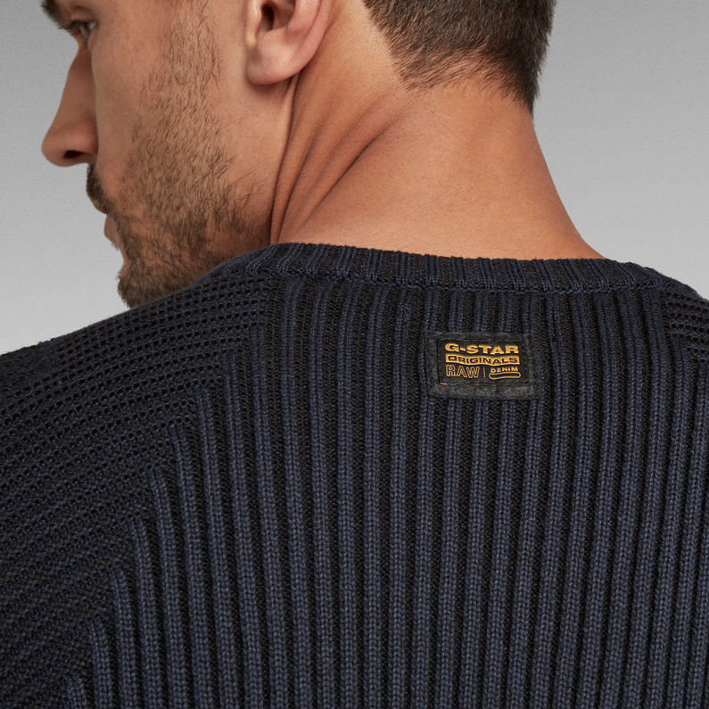 G-STAR® Plated 3D Biker Knit Dark blue