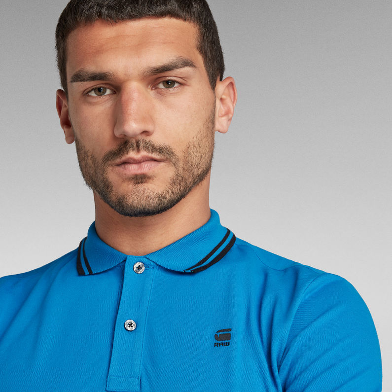 G-STAR® Dunda Slim Stripe Polo Medium blue