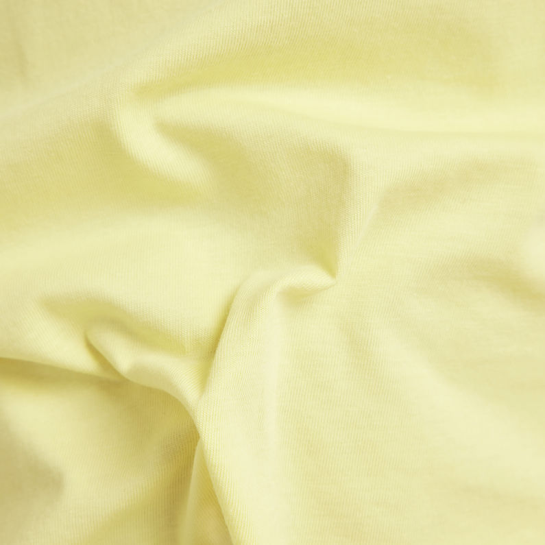 G-STAR® T-Shirt Back Logo Slim Geel