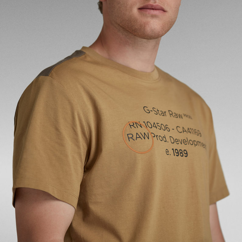 G-Star RAW® Lash Text Graphic T-Shirt Brown