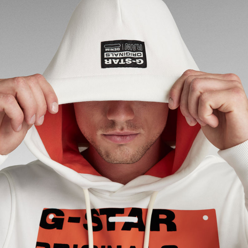 G-Star RAW® Sweat à capuche Originals Blanc