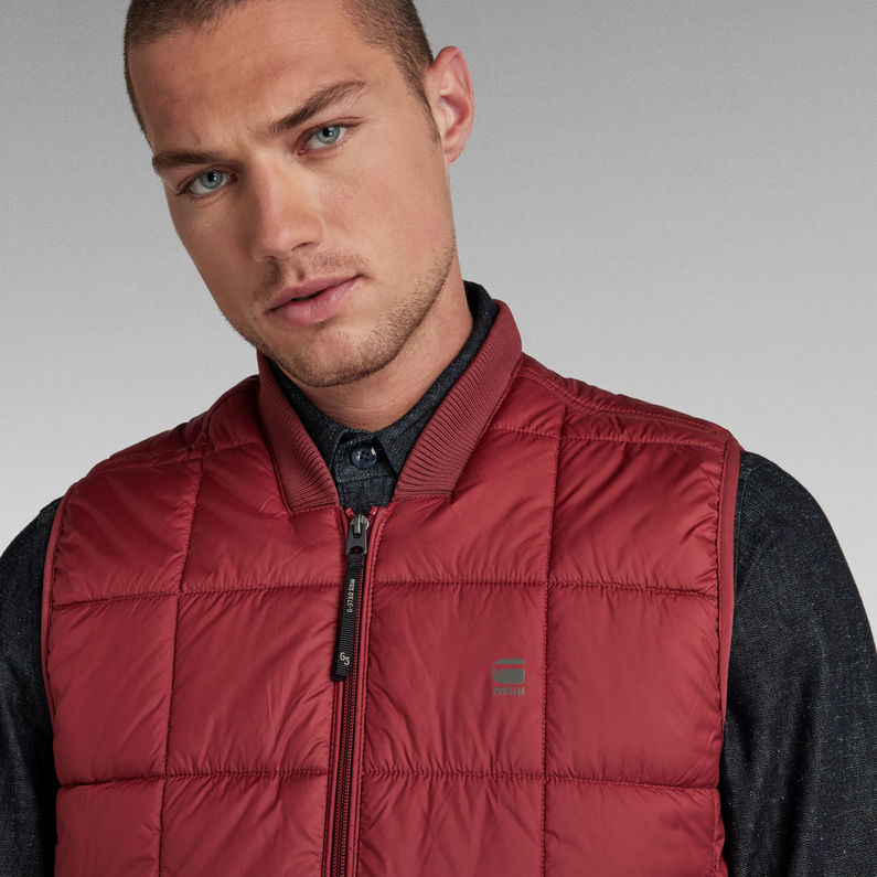 G-STAR® Meefic Square Quilted Vest Red